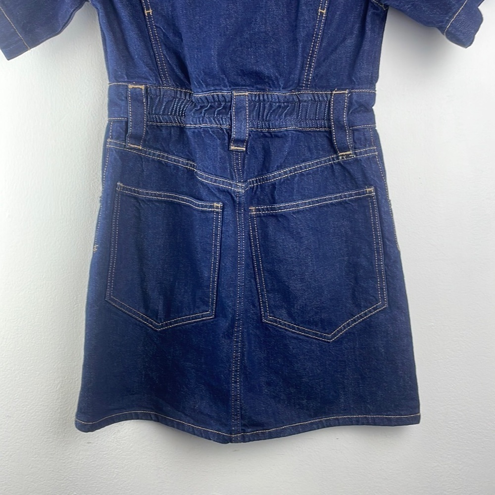 FRAME Oversized Detail Denim Mini Dress size XS - Picture 11 of 12
